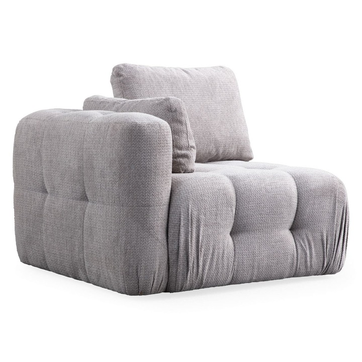 Amaris L1 fotel - világosszürke, Atelier Del Sofa 5827, bükkfa / farostlemez / poliészter, 100x100 cm