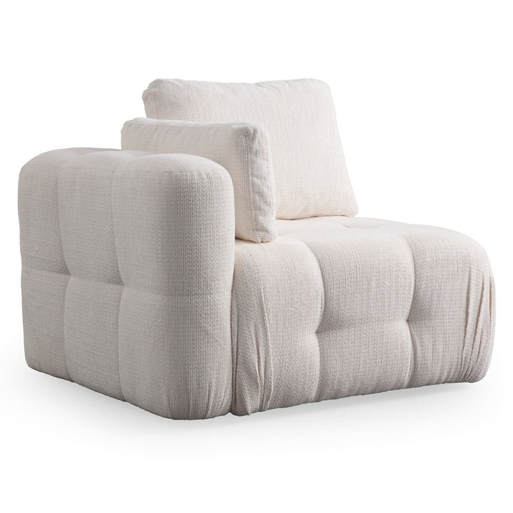 Amaris L1 fotel - fehér, Atelier Del Sofa 5830, bükkfa / farostlemez / poliészter, 100x100 cm