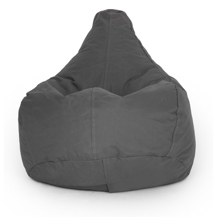 Damla babzsákfotel, Atelier Del Sofa, szürke, 80x75x30cm, vízálló anyag, újrahasznosított polisztirol töltet