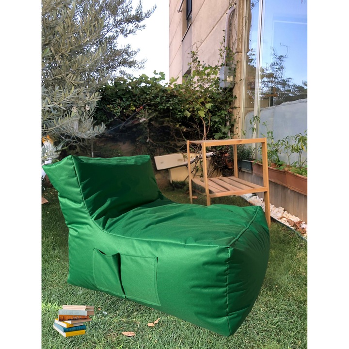 XXL babzsákfotel, Atelier Del Sofa, zöld, 70x95x75cm, ülésmagasság 35cm, ülésmélység 65cm