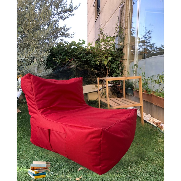 XXL babzsákfotel, Atelier Del Sofa, piros, vízálló, 70x95cm