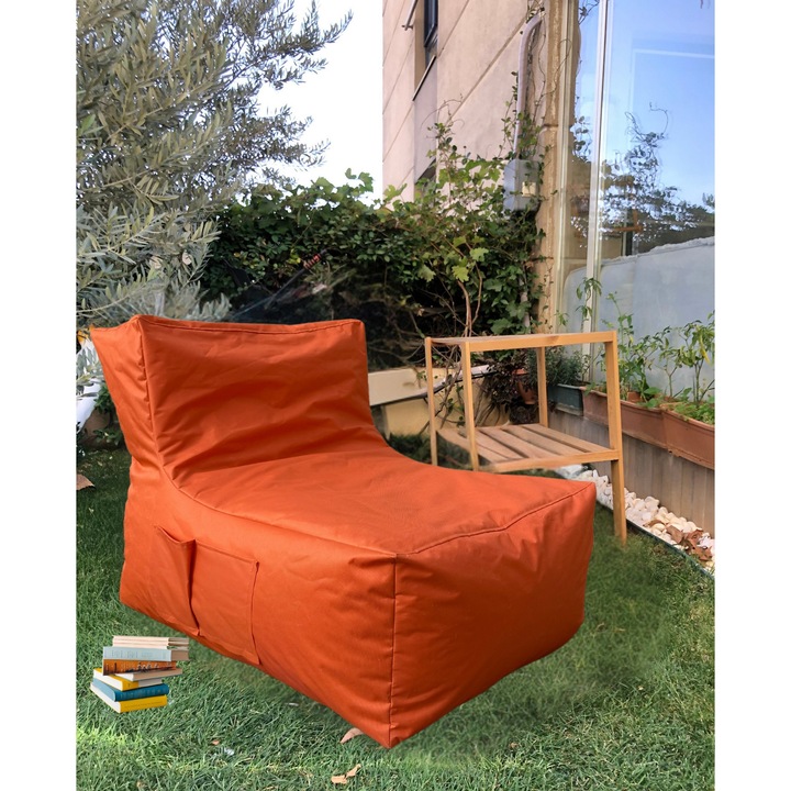 XXL babzsákfotel, Atelier Del Sofa, narancssárga, 70x95x35cm, vízálló anyag