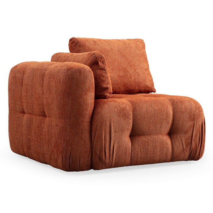 Fotel, amaris l1 - narancssárga, Atelier Del Sofa 5829, bükkfa / farostlemez / poliészter