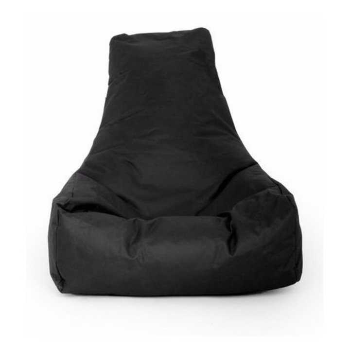 Fotoliu bean bag mare, Atelier Del Sofa, negru, 75x55cm, 80cm inaltime totala