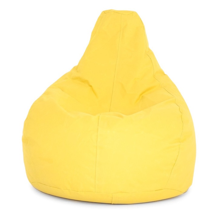 Damla babzsákfotel, Atelier Del Sofa, sárga, 80x75x30cm, vízálló anyag, újrahasznosított polisztirol töltet