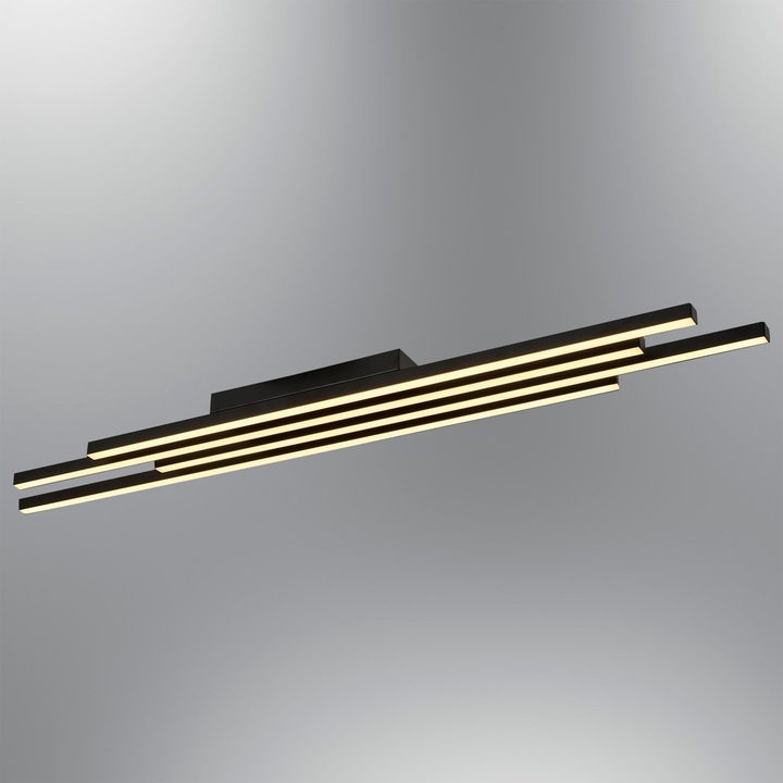 Opviq mennyezeti lámpa, l1250 modell, fekete, 1 x 76 W LED, 120x14x5 cm