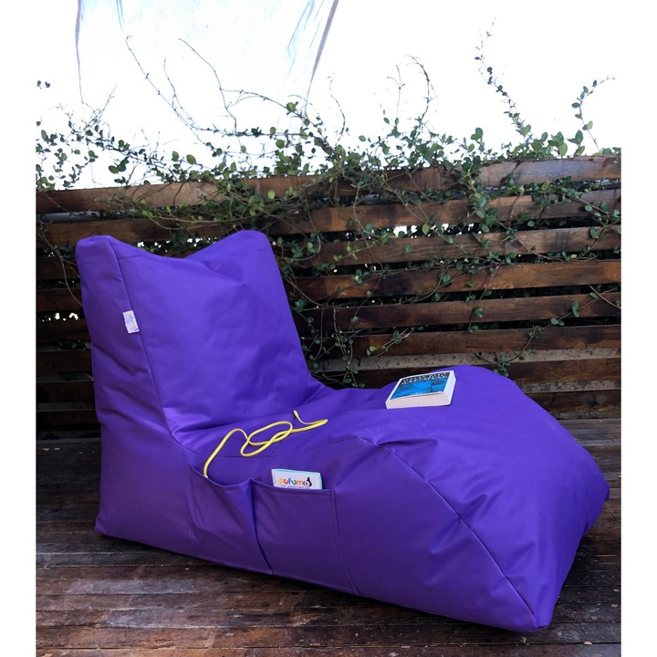 Fotoliu puf Atelier Del Sofa, impermeabil, mov, 60x75x110cm