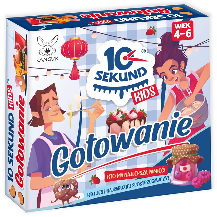 Társasjáték, Kangur, 10 Sekund Kids, főzős témájú, 4-6 éveseknek