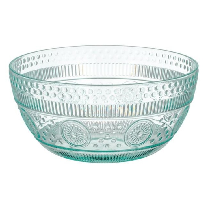 Bol plastic verde menta 800 ml, reutilizabil, cu model reliefat elegant – ideal pentru salate, aperitive si gustari – colectie vara ANTBRO®