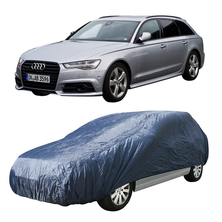 Prelata auto subtire din poliester compatibila cu Audi A6 Combi, BMW Seria 5 Combi, Mercedes E-Class Combi, Volkswagen Passat Combi