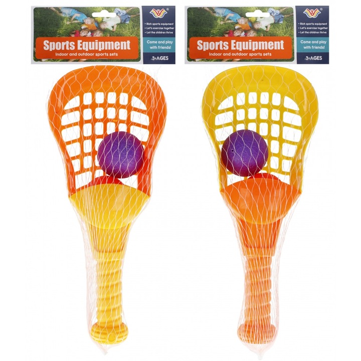 Комплект за игра Lapacz с 2 топки, Mega Creative, 15x35x8 см, многоцветен