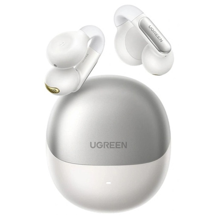 Ugreen hitune s5 ws210 bluetooth fülhallgató sztereo, v5.4, tws, mikrofon, ipx5, fülre akasztható + töltőtok, fehér