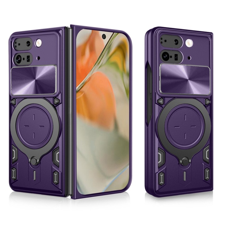 Високозащитен калъф за Google Pixel 9 Pro Fold, Timaconsafe, F71, твърда пластмаса, цвят Бери Лилаво