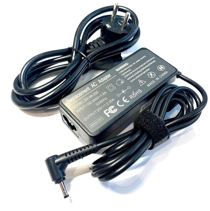 Încărcător pentru laptop Lenovo 20V 2.25A 45W, 4.0x1.7, compact, cu cablu alimentare