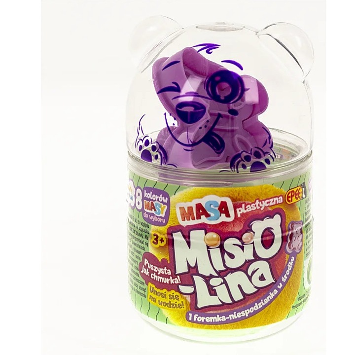 Plastilina EPEE m, 60g, galben, cu 1 forma de modelaj mov