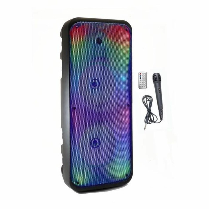 Boxa Portabila Inovalley, Bluetooth, Stereo, Neagra, Alimentare cu Baterie Reincarcabila