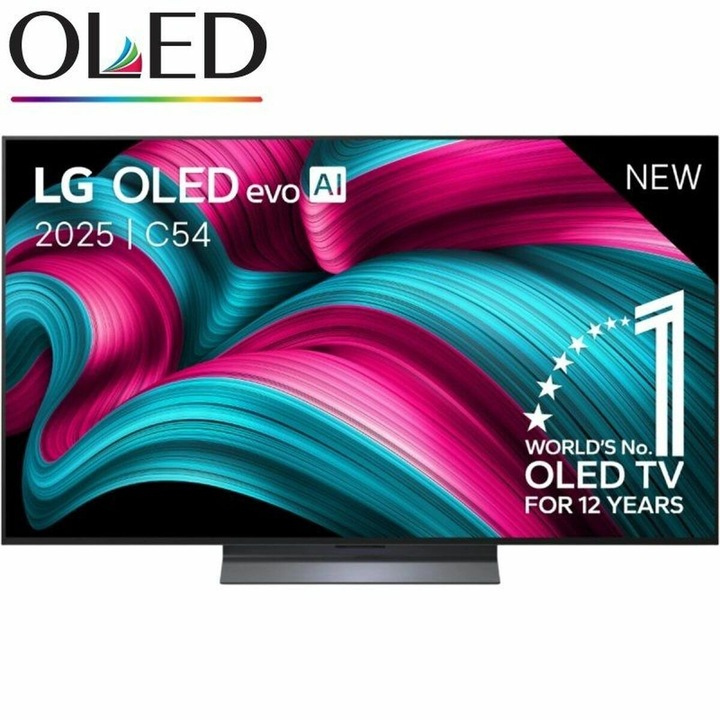 Смарт телевизор, LG OLED55C54LA 4K Ultra HD 55", черен, 40W, 139.7x78.1x5.9см