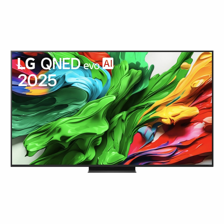 Смарт телевизор LG 65QNED87A6B 65" 4K Ultra HD LED HDR, Черен, 165.1x100.5 см