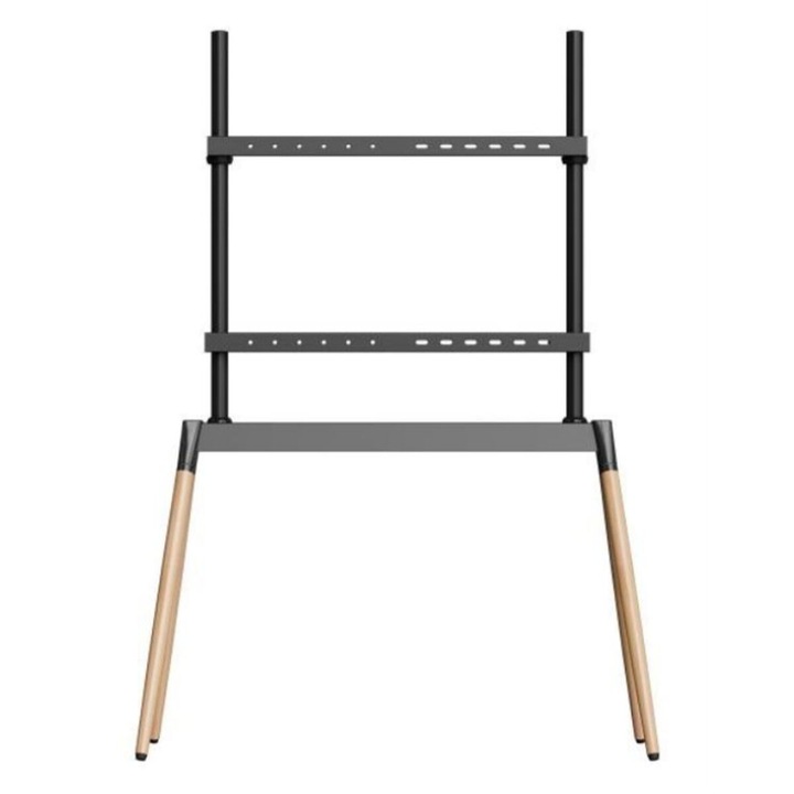 TV стойка Gembird TVS-86F-01-BK, включва винтове, черен цвят