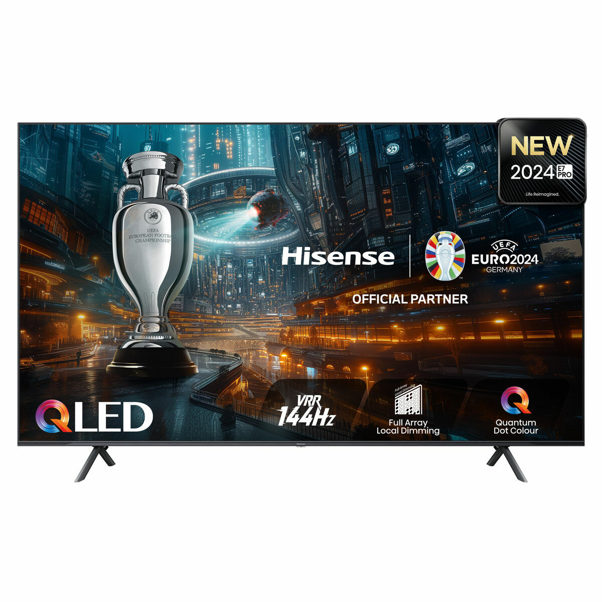 Televizor Hisense 85E7NQ 85", QLED, 4K, negru, 215.9x123.5x7.5cm