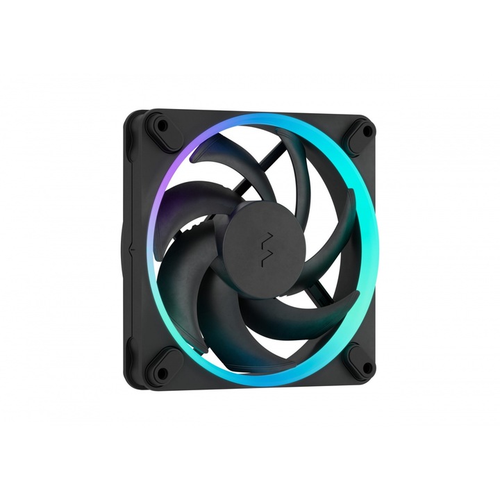 Fractal PC вентилатор, 12 см, черен, 2200 оборота в минута, многоцветно осветление, 1 брой