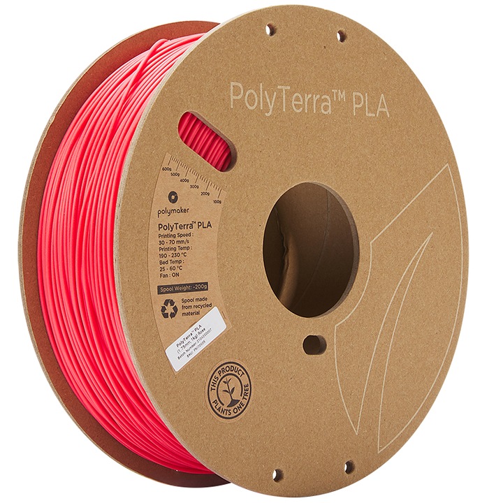Filament Polymaker PolyTerra PLA 1,75 mm, 1 kg, lávapiros