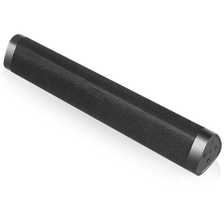 Boxa wireless portabila, stereo 3W, Bluetooth 5.0, negru, 6-8h autonomie