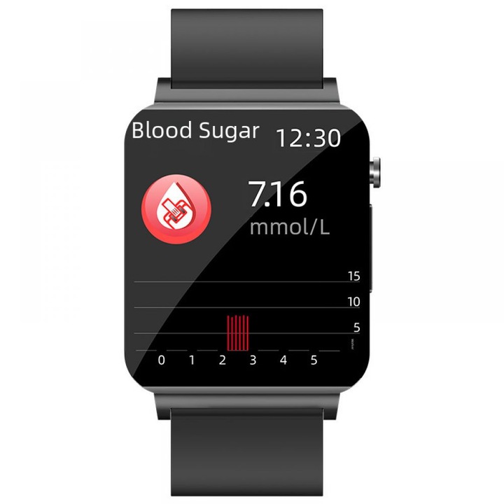 Смарт часовник KS03 Кръвни липиди Кръвна глюкоза Пикочна киселина Кръв кислород Сърдечен ритъм Електрокардиограма Водоустойчив мониторинг на съня, спортна гривна