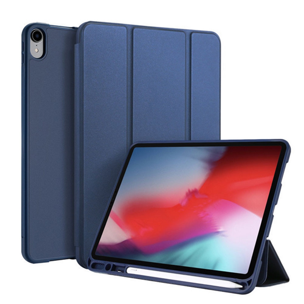 Husa pentru iPad Pro 11, atasament magnetic convenabil care accepta pereche de creion Apple si husa de incarcare cu trei orificii, husa inteligenta Auto Sleep/Wake pentru iPad Pro 11 inch