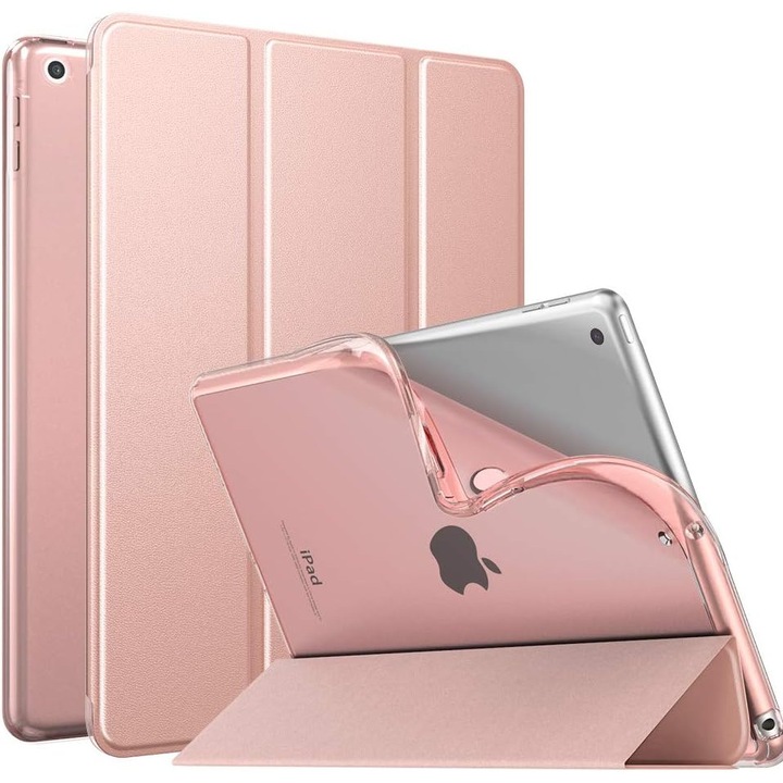 iPad8, 10.2"-es, 2020-as és iPad 7-es készülékekkel kompatibilis tok, rózsaszín
