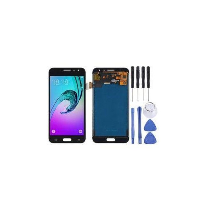Display LCD pentru Samsung Galaxy J3 J320f 2016, Sticla, Negru