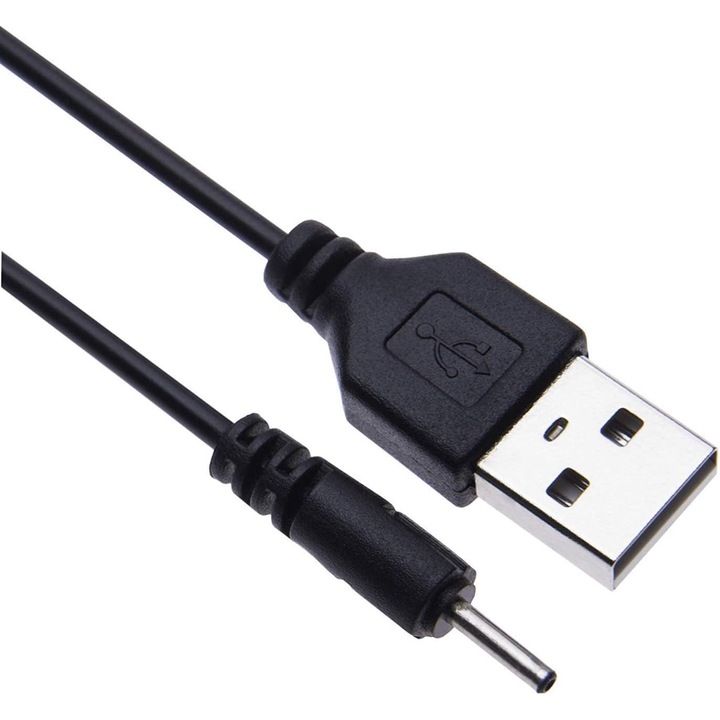 USB към DC 2.0 мм кабел, за USB DC зарядно, USB 2.0 тип A мъжки към DC 2.0 мм x 0.6 мм 5-волтов DC щепсел