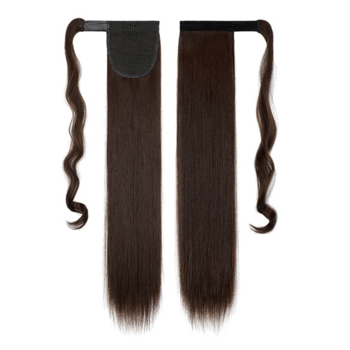 Щипка за удължаване на конска опашка Дълги и прави щипки за коса за конска опашка Щипки за удължаване на конска опашка Щипка в стил 90-те, права конска опашка, синтетична перука Щипки за удължаване на коса