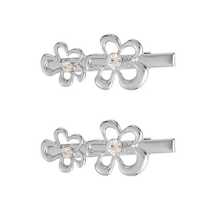 Fém virág hajcsat édes menő frufru csat lány hajcsat