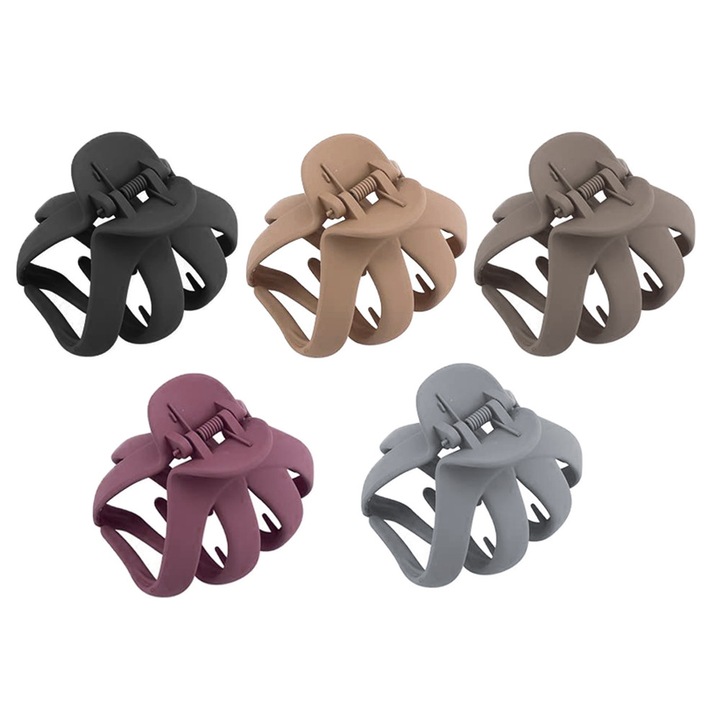 Octopus hajcsat 5 darab Octopus hajcsat Erős, csúszásmentes hajcsat nőknek vastag és közepes hajhoz Nagy pókkarmos hajcsat