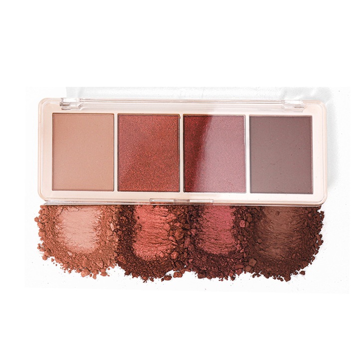 Hosszantartó, négyszínű szemhéjfesték paletta