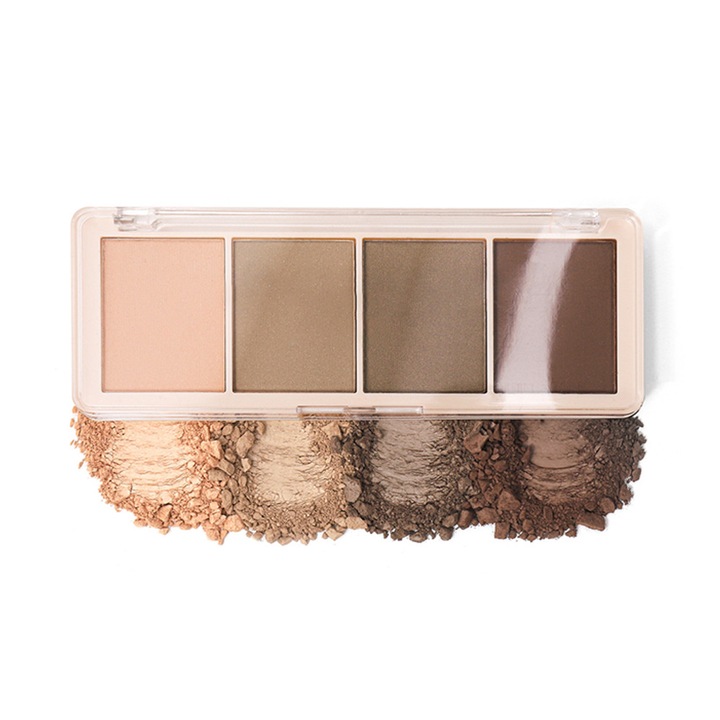 Négyszínű műanyag szemhéjfesték paletta a tartós sminkért