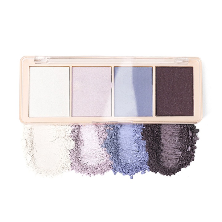 A négy színű szemhéjfesték paletta műanyagból készült a hosszantartó szemsminkhez