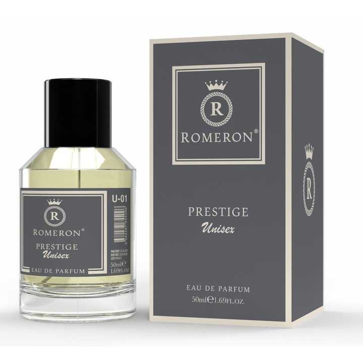 Apa de parfum unisex ROMERON Prestige U-01, citric-oriental, 100 ml
