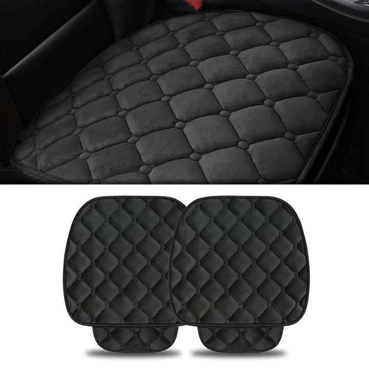 Elindor 2 db-os autó üléshuzat készlet, csúszásgátló, fekete, 51x50cm