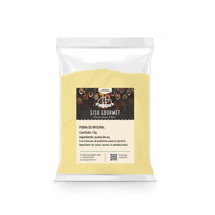 Pudra din ou integral, 1 kg, Siso Gourmet