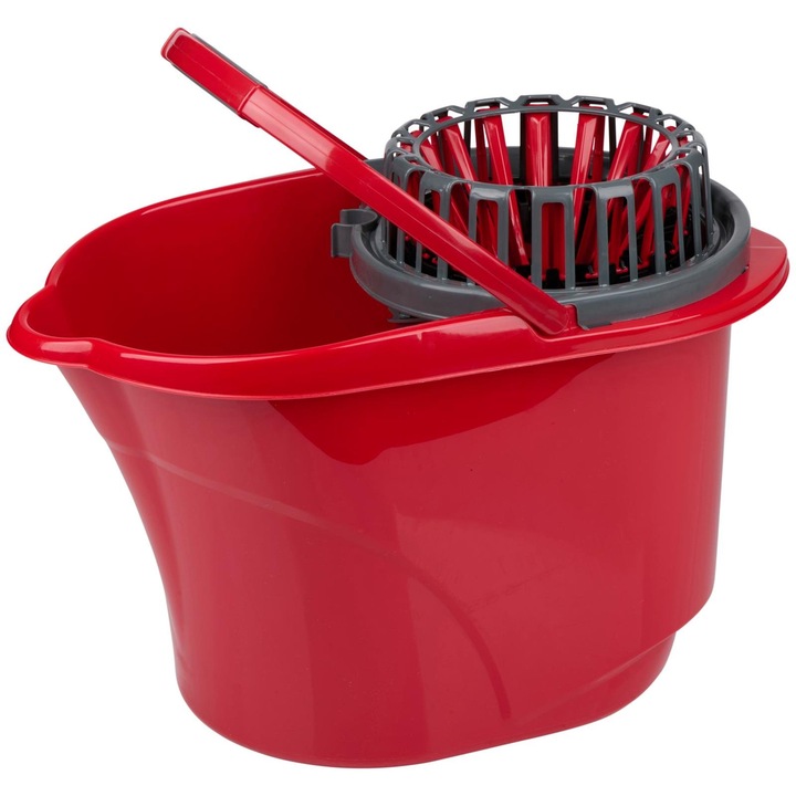 Galeata mop cu storcator, Dirt Devil, 17l, rosu/gri