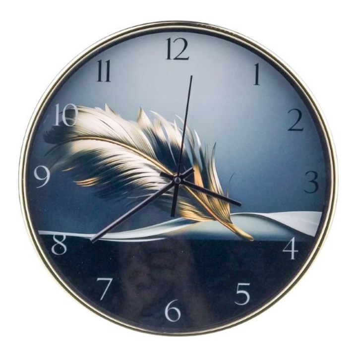 Ceas de perete, plastic, design modern cu bile, 30x30cm