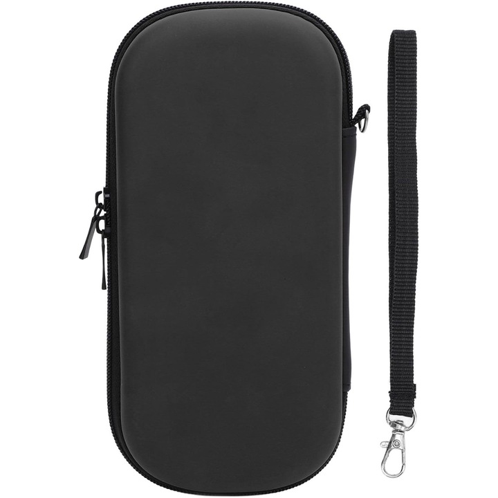 Калъф за носене за Sony Playstation Vita 1000/2000, PsAyl®, с каишка, Удароустойчив твърд калъф от EVA, 20.1x10.4x4.6см, Черен