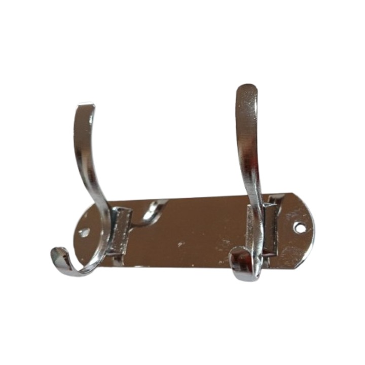 Cuier, 2 brate, Daemi, cromat, 13 cm