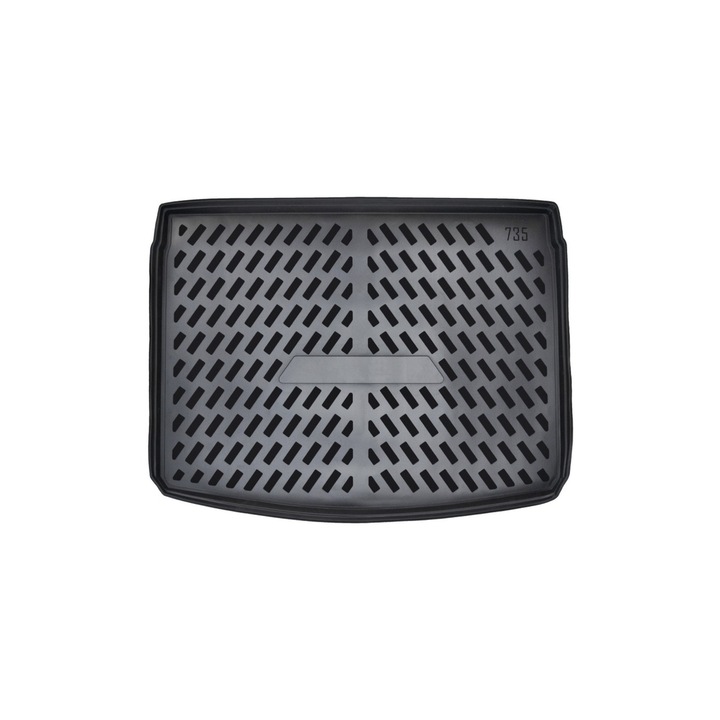 Prémium tálcás csomagtartó szőnyeg, kifejezetten a 2019 utáni, magasított talpú Volkswagen ID3 modellekhez.