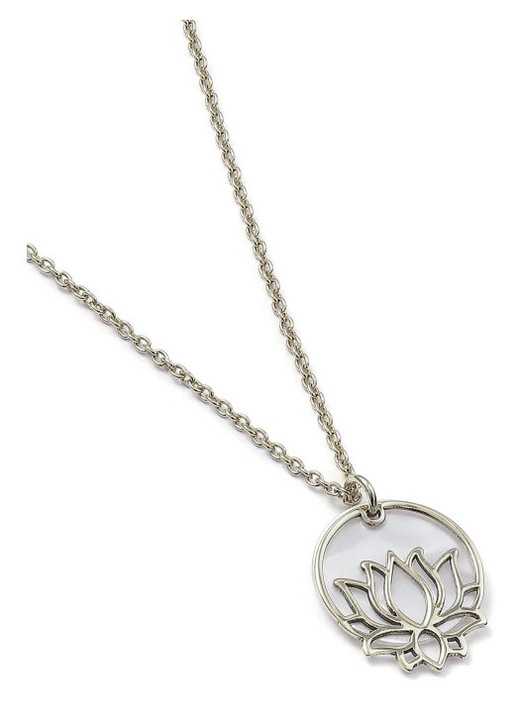Colier Pentru Femei Cu Sidef, Argintiu & Pietre Pretioase, Floare De Lotus, Lungime 43 cm, Argint Rodiat 925, Placat Cu Aur De 24 De Karate, Piatra Sidef Natural, Dimensiune Pandantiv 1.5x1.8 cm, Cutie De Bijuterii Premium Eco-Friendly