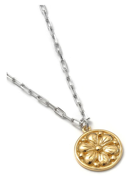 Colier Dama Argintiu Cu Pandantiv Placat Cu Aur, Silver & Gems, Floare Vintage, 43x3x2 cm, Argint, Aur, Argint Rodiat Si Placat Cu Aur 925, Lungime 43 cm + 3 cm Ajustare, Diametru Pandantiv 2 cm, Cutie De Bijuterii Premium Eco-Friendly