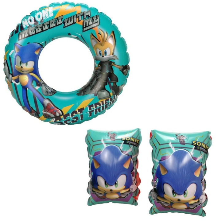 Комплект за плуване Sonic the Hedgehog и подлакътник (най-добър приятел)