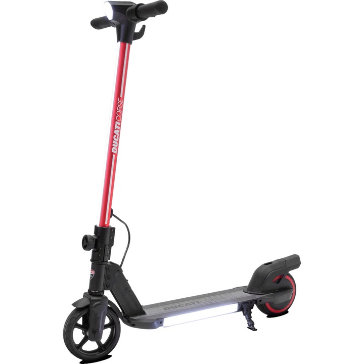 Trotineta electrica Ducati Junior Jet, 95W, Autonomie 8km, 12km/h, Rosu/Negru